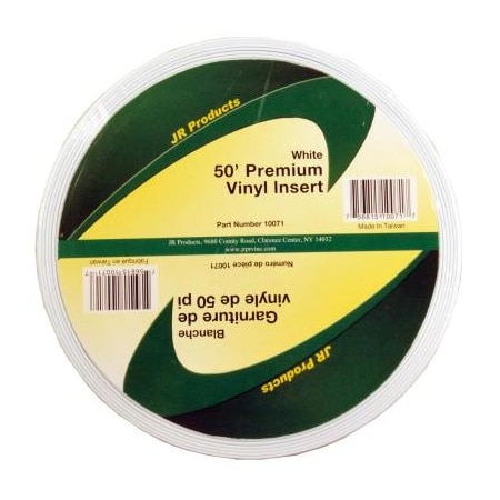 Jr Products 50FT PREMIUM VINYL INSERT, WHITE 10071